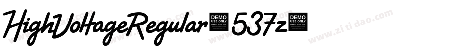 HighVoltageRegular-537z字体转换