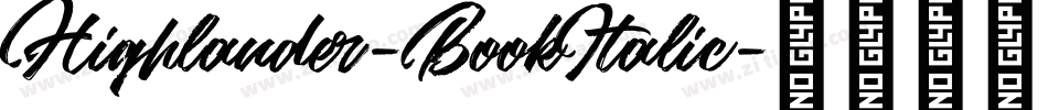 Highlander-BookItalic字体转换