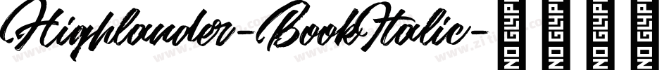 Highlander-BookItalic字体转换