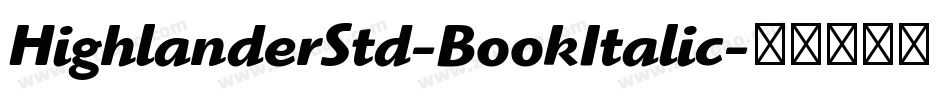 HighlanderStd-BookItalic字体转换