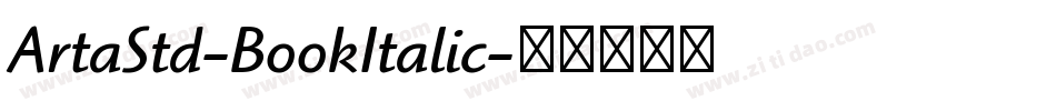 ArtaStd-BookItalic字体转换