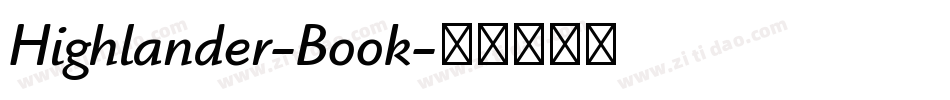 Highlander-Book字体转换