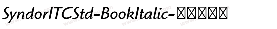 SyndorITCStd-BookItalic字体转换