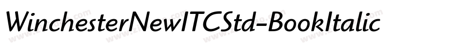 WinchesterNewITCStd-BookItalic字体转换