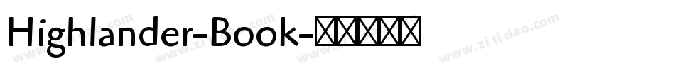 Highlander-Book字体转换