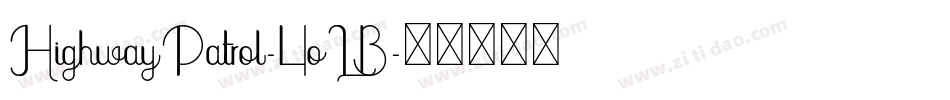 HighwayPatrol-4oLB字体转换