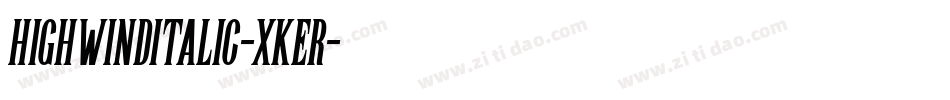HighwindItalic-xKeR字体转换