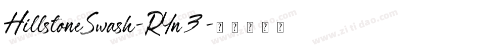HillstoneSwash-RYn3字体转换