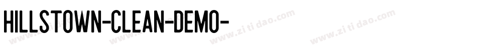 Hillstown-Clean-DEMO字体转换