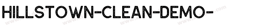 Hillstown-Clean-DEMO字体转换