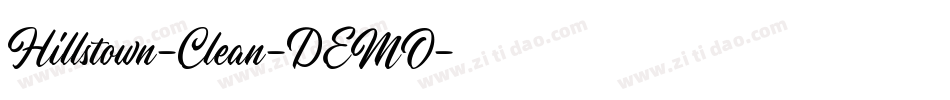 Hillstown-Clean-DEMO字体转换