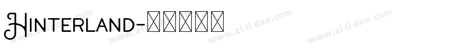 Hinterland字体转换