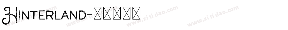 Hinterland字体转换