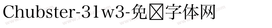 Chubster-31w3字体转换