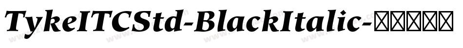 TykeITCStd-BlackItalic字体转换