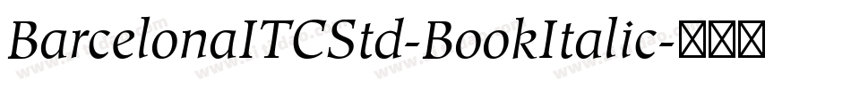 BarcelonaITCStd-BookItalic字体转换