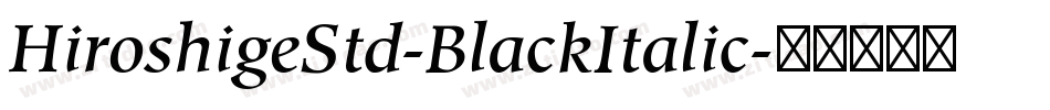 HiroshigeStd-BlackItalic字体转换