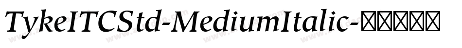 TykeITCStd-MediumItalic字体转换