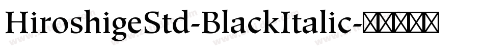 HiroshigeStd-BlackItalic字体转换