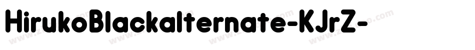 HirukoBlackalternate-KJrZ字体转换