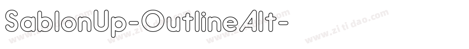 SablonUp-OutlineAlt字体转换