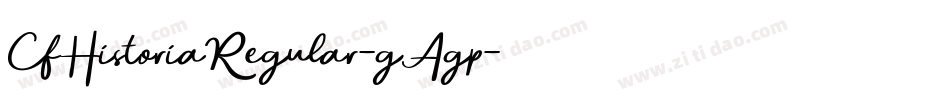 CfHistoriaRegular-gAgp字体转换