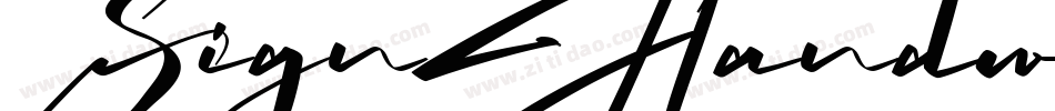 SignHandwritingDemoVersion-1opv字体转换