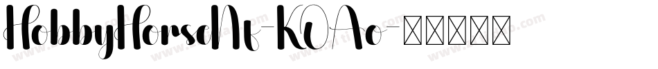 HobbyHorseNf-KOAo字体转换
