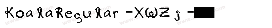 KoalaRegular-XWZj字体转换