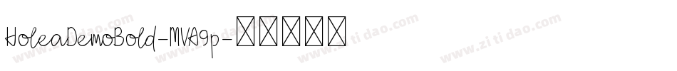 HoleaDemoBold-MVA9p字体转换