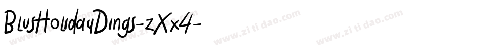 BlusHolidayDings-zXx4字体转换
