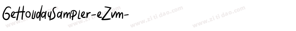 GeHolidaySampler-eZvm字体转换