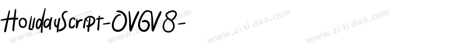HolidayScript-OVGV8字体转换