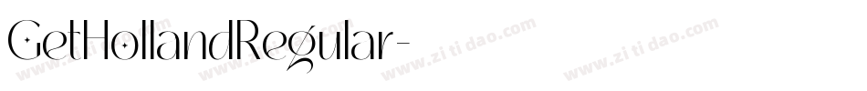GetHollandRegular字体转换