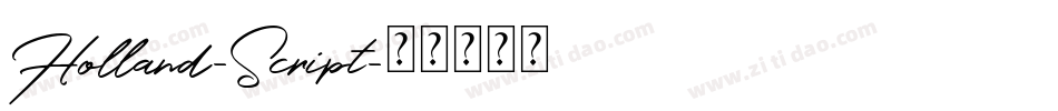 Holland-Script字体转换
