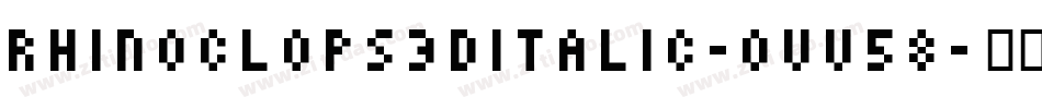 Rhinoclops3DItalic-OVV58字体转换
