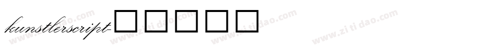 kunstlerscript字体转换