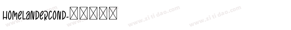 homelandercond字体转换