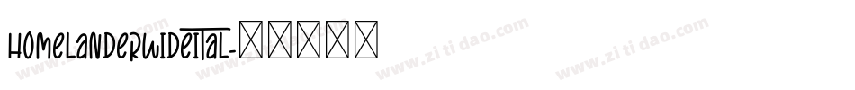 homelanderwideital字体转换
