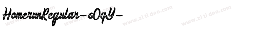HomerunRegular-6OqY字体转换