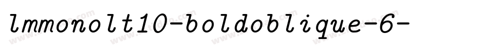 lmmonolt10-boldoblique-6字体转换