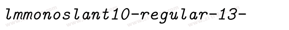 lmmonoslant10-regular-13字体转换