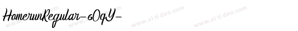 HomerunRegular-6OqY字体转换