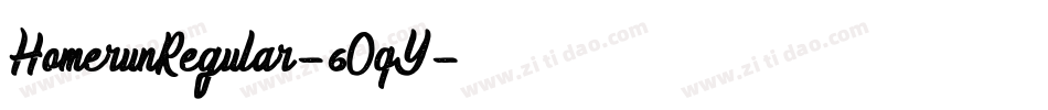 HomerunRegular-6OqY字体转换
