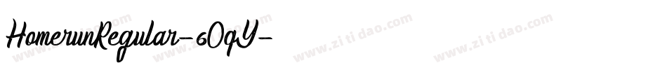 HomerunRegular-6OqY字体转换