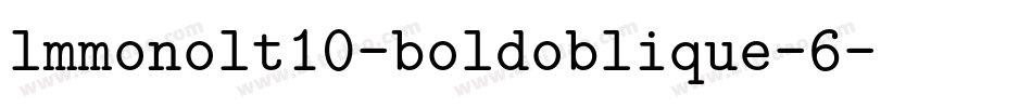 lmmonolt10-boldoblique-6字体转换