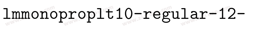 lmmonoproplt10-regular-12字体转换