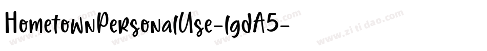 HometownPersonalUse-lgdA5字体转换