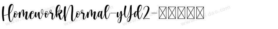 HomeworkNormal-yYd2字体转换