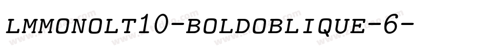 lmmonolt10-boldoblique-6字体转换